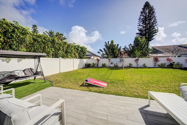 view of yard with a patio area