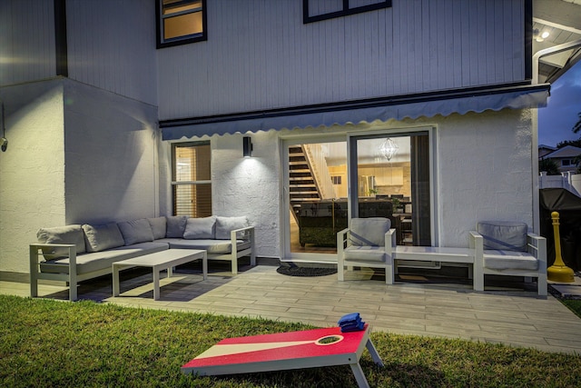 view of patio featuring outdoor lounge area