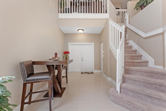 view of tiled entryway