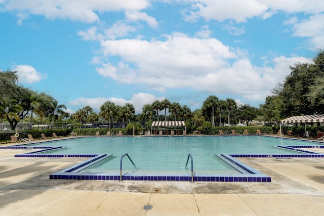 view of pool with a patio area