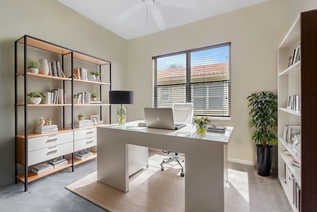 view of carpeted office