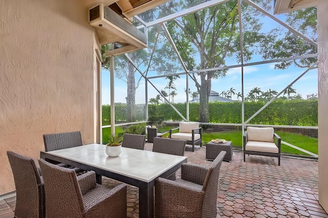 sunroom / solarium with a healthy amount of sunlight