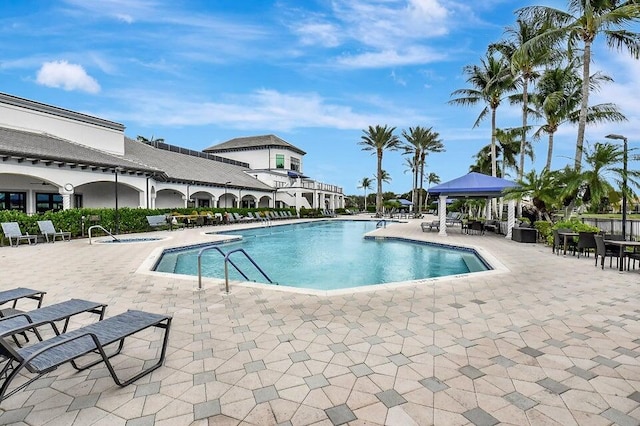 view of pool with a patio area