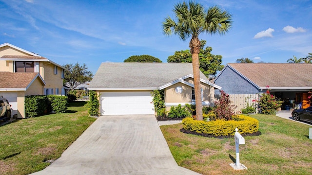 view of front of property with a front yard