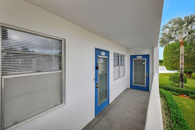 view of doorway to property