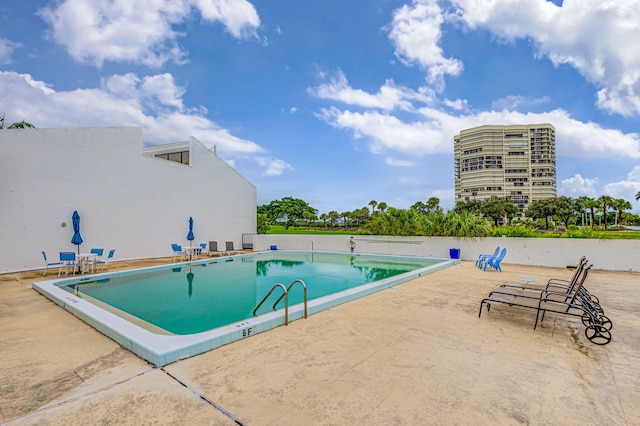 view of pool with a patio