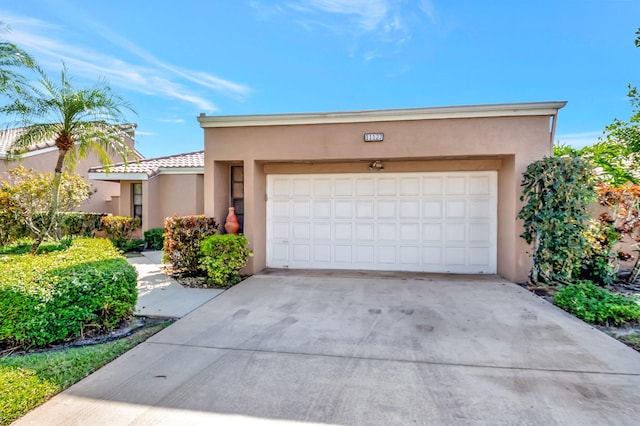 adobe home with a garage