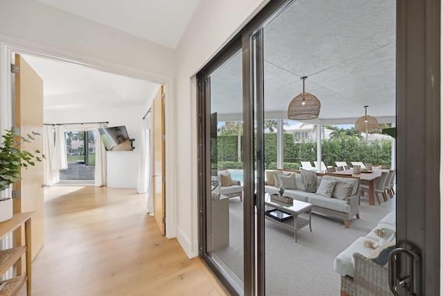 interior space featuring light hardwood / wood-style floors