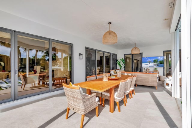 view of dining area