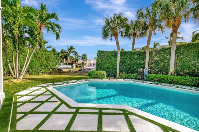 view of pool with a patio area