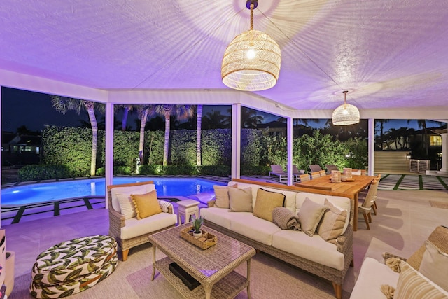 view of patio / terrace featuring an outdoor living space