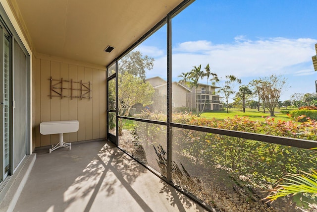 view of sunroom