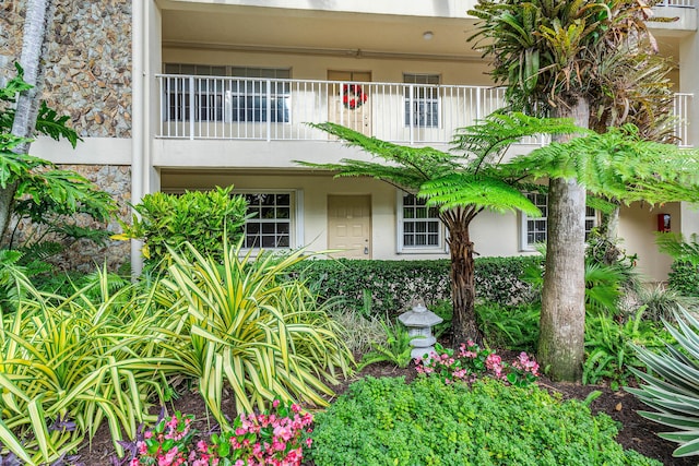 exterior space with a balcony