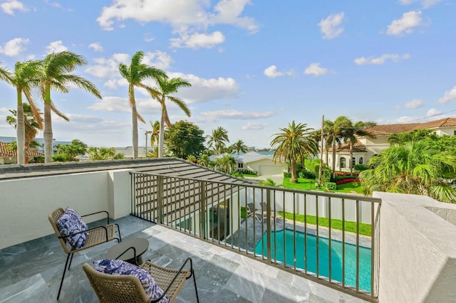 balcony with a patio