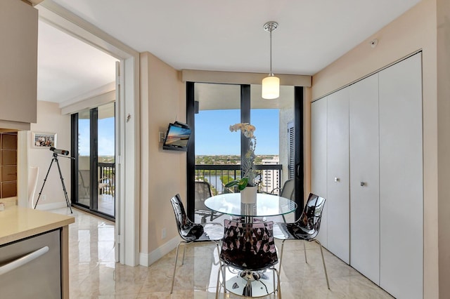 view of dining space