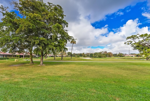 view of home's community featuring a lawn