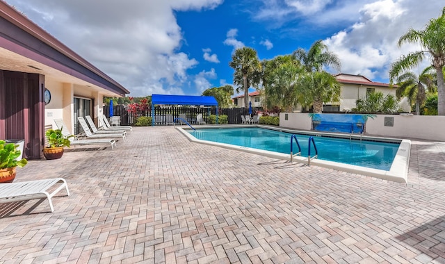 view of pool with a patio