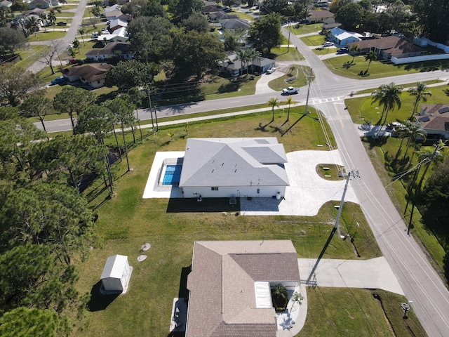 aerial view featuring a residential view