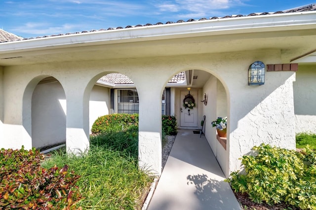 view of doorway to property