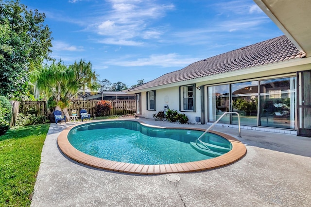 view of pool with a patio area