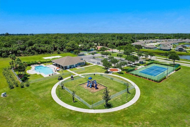 birds eye view of property