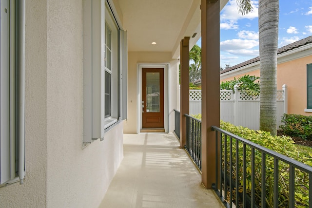 view of balcony