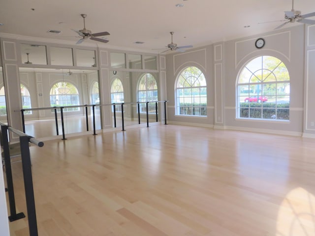 unfurnished living room featuring light hardwood / wood-style flooring