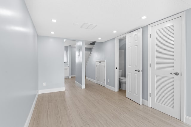 interior space with light wood-type flooring