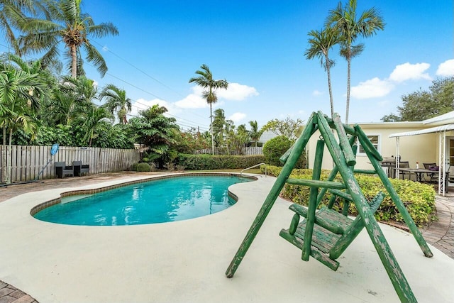 view of pool with a patio