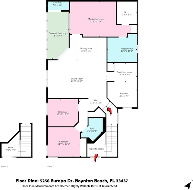 5258 Europa Dr Unit H, Boynton Beach, FL 33437 - view of home floor plan