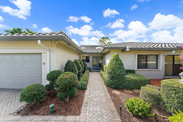 entrance to property with a garage