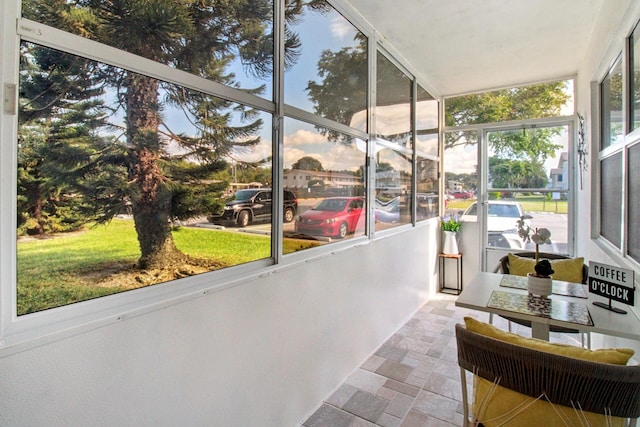 view of sunroom