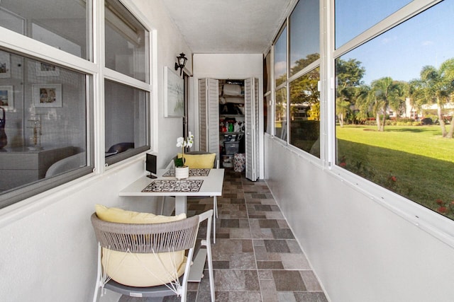 view of sunroom