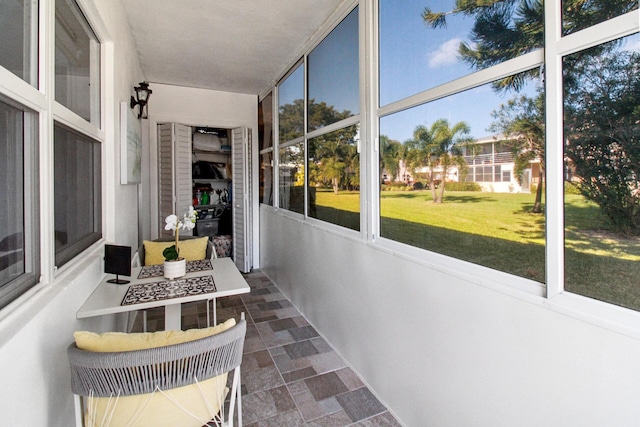 view of sunroom / solarium