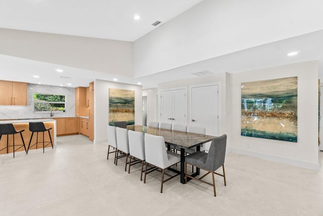 4246 Live Oak Blvd, Delray Beach, FL 33445 - dining room featuring recessed lighting and a high ceiling