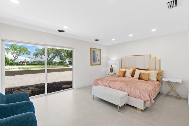 4246 Live Oak Blvd, Delray Beach, FL 33445 - bedroom with access to exterior, recessed lighting, and baseboards