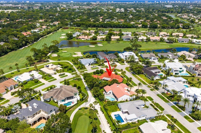 4246 Live Oak Blvd, Delray Beach, FL 33445 - aerial view of property's location with a nearby body of water, nearby suburban area, and a golf course