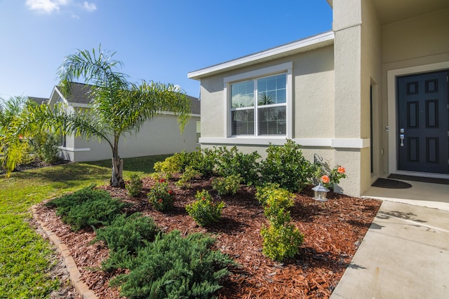 view of side of property featuring a yard