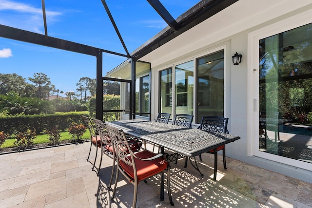 view of sunroom