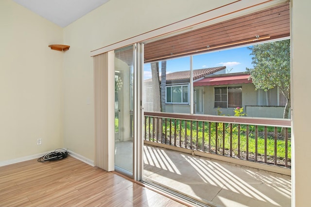 entryway featuring hardwood / wood-style floors