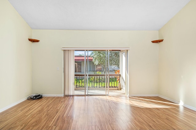 empty room featuring light hardwood / wood-style flooring