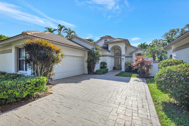 view of front of house featuring a garage