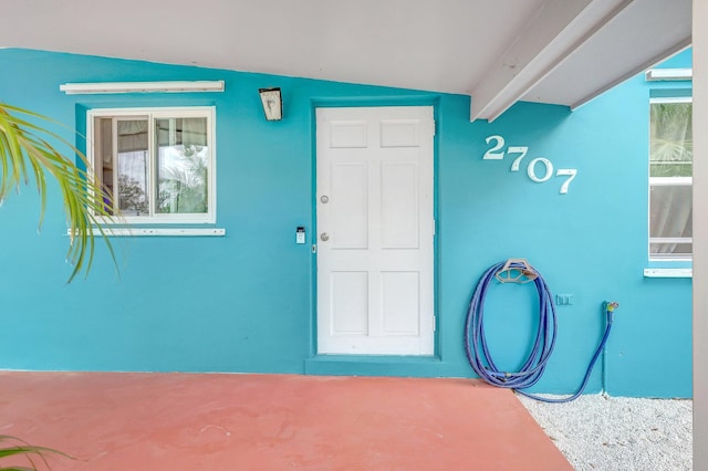 view of doorway to property