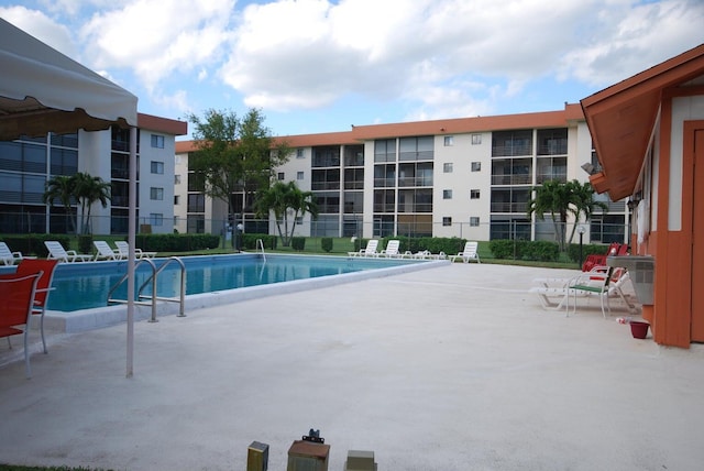 view of pool with a patio area