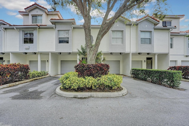 view of property with a garage