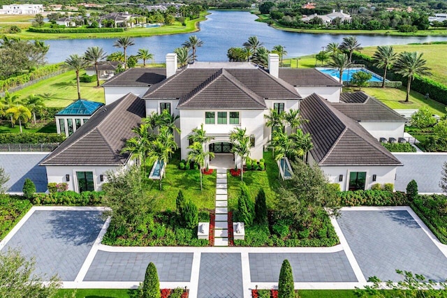 16071 Quiet Vista Cir, Delray Beach, FL 33446 - birds eye view of property featuring a water view