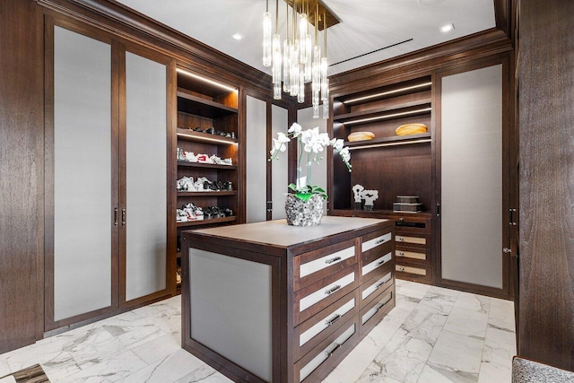 spacious closet with french doors