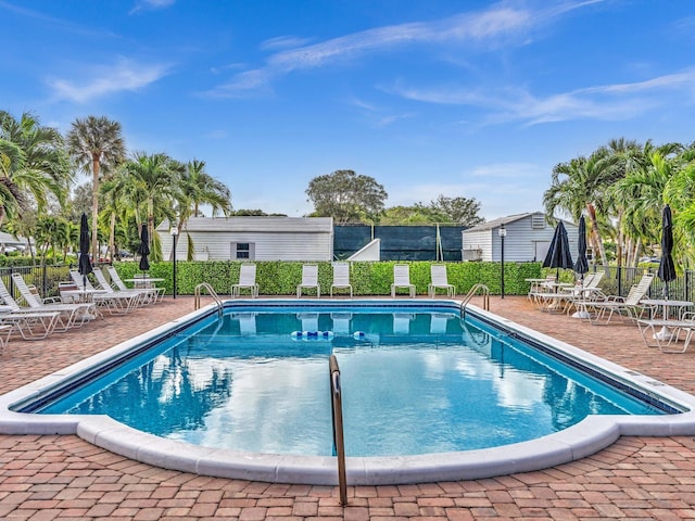 view of pool with a patio