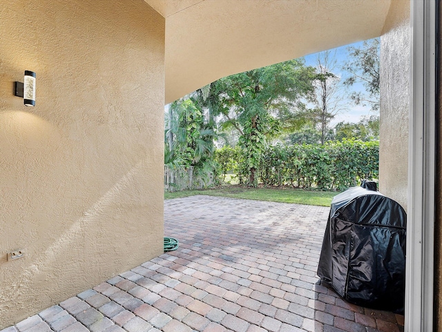 view of patio / terrace with area for grilling