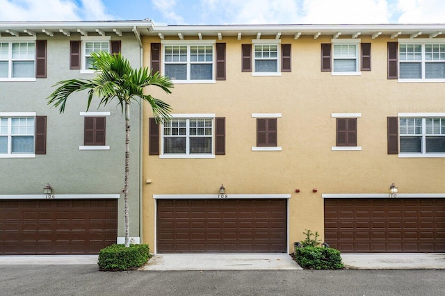 view of property featuring a garage